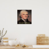 Thomas Jefferson "Geld uitgeven" Wijsheidsquote Po Poster (Keuken)
