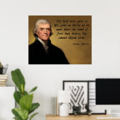 Thomas Jefferson God Quote Poster (Thuiskantoor)
