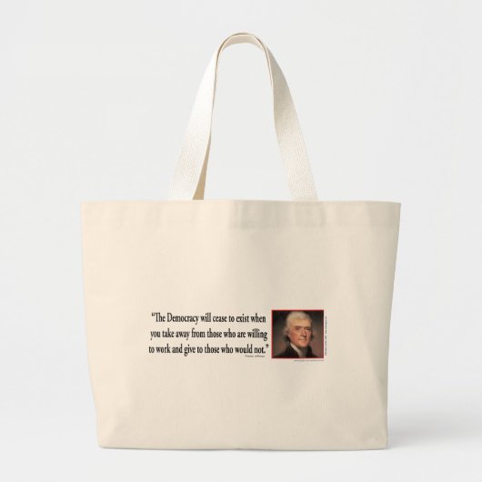 Thomas Jefferson Grote Tote Bag (Voorkant)