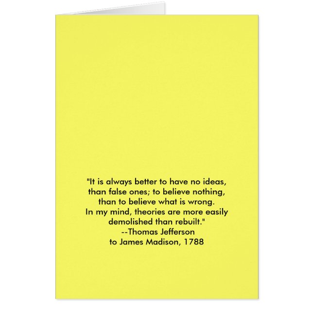 Thomas Jefferson - Het is altijd beter (Voorkant)