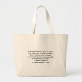 Thomas Jefferson - Het is altijd beter Grote Tote Bag (Voorkant)