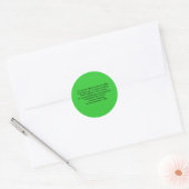 Thomas Jefferson - Het is altijd beter Ronde Sticker (Envelop)