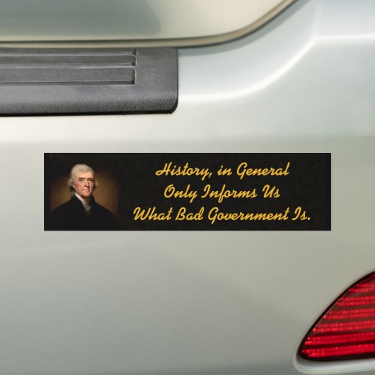 Thomas Jefferson History Bumpersticker (Op auto)