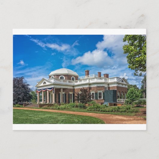 Thomas Jefferson Home bij Monticello Briefkaart (Voorkant)