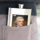 Thomas Jefferson-honkaarten Heupfles (Voorbeeld)