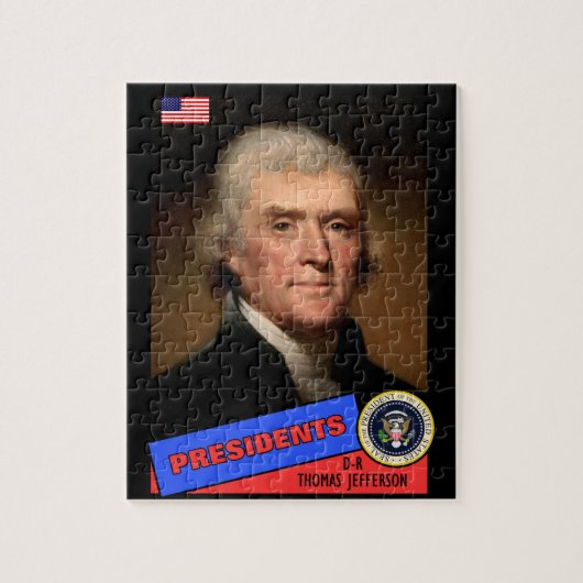 Thomas Jefferson-honkbalkaart Legpuzzel (Verticaal)