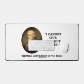 Thomas Jefferson ik kan niet leven zonder het boek Bureaumat (Keyboard & Muis)