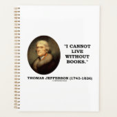 Thomas Jefferson ik kan niet leven zonder het boek Planner (Voorkant)