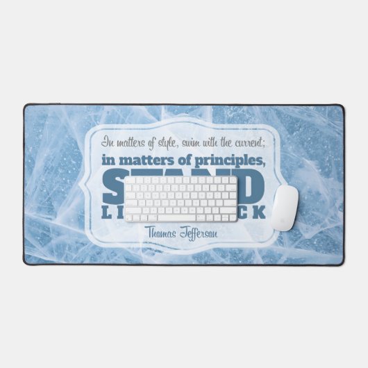 Thomas Jefferson Inspirerend citaat "Principe" Bureaumat (Keyboard & Muis)