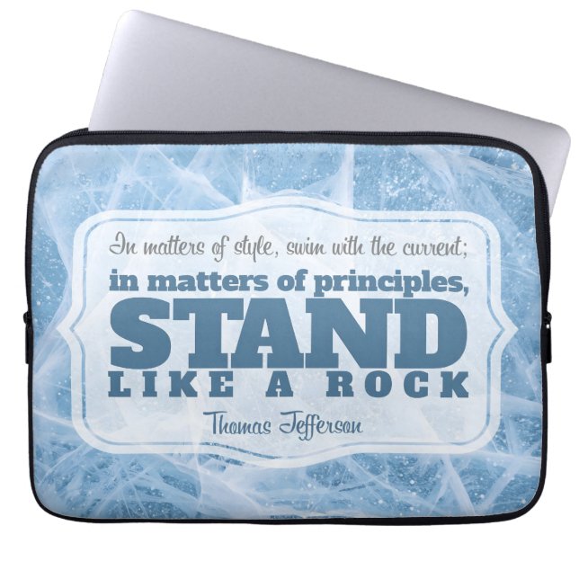 Thomas Jefferson Inspirerend citaat "Principe" Laptop Sleeve (Voorkant)