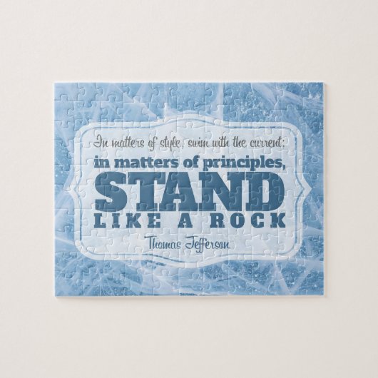 Thomas Jefferson Inspirerend citaat "Principe" Legpuzzel (Horizontaal)