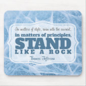 Thomas Jefferson Inspirerend citaat "Principe" Muismat (Voorkant)