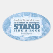 Thomas Jefferson Inspirerend citaat "Principe" Ovale Sticker (Voorkant)