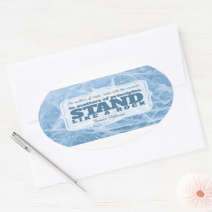 Thomas Jefferson Inspirerend citaat "Principe" Ovale Sticker