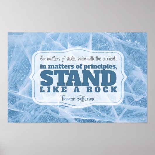 Thomas Jefferson Inspirerend citaat "Principe" Poster (Voorkant)