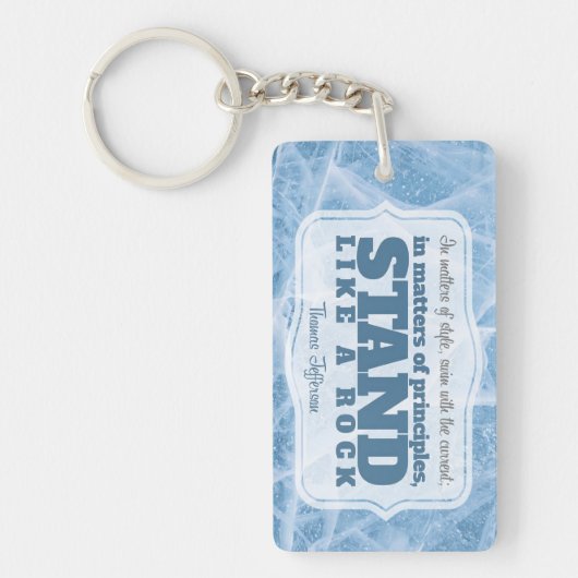 Thomas Jefferson Inspirerend citaat "Principe" Sleutelhanger (Voorkant)