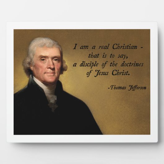 Thomas Jefferson Jesus Christus Fotoplaat (Voorkant)