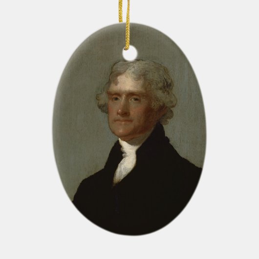 Thomas Jefferson Keramisch Ornament (Achterkant)