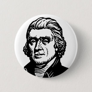 Thomas Jefferson-knop Ronde Button 5,7 Cm