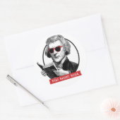 Thomas Jefferson leest verboden boeken Ronde Sticker (Envelop)