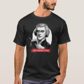 Thomas Jefferson leest verboden boeken T-shirt (Voorkant)