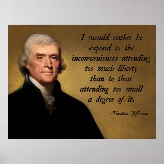 Thomas Jefferson Liberty Poster (Voorkant)