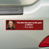 Thomas Jefferson Liberty Quote Bumpersticker (Op auto)
