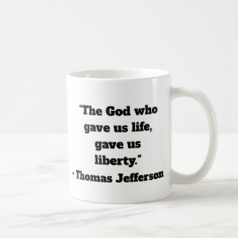 Thomas Jefferson Liberty Quote Coffee Mok