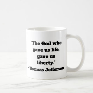 Thomas Jefferson Liberty Quote Coffee Mok