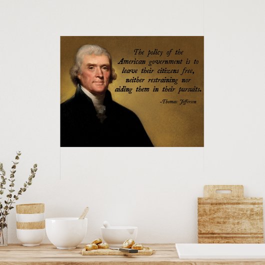 Thomas Jefferson Limited Government Poster (Keuken)