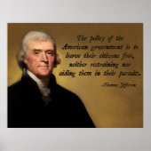 Thomas Jefferson Limited Government Poster (Voorkant)