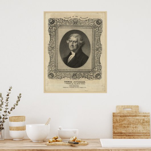 THOMAS JEFFERSON Lithograaf Poster (Keuken)