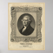 THOMAS JEFFERSON Lithograaf Poster (Voorkant)