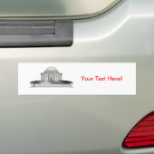 Thomas Jefferson Memorial: 3D-model: Bumpersticker (Op auto)