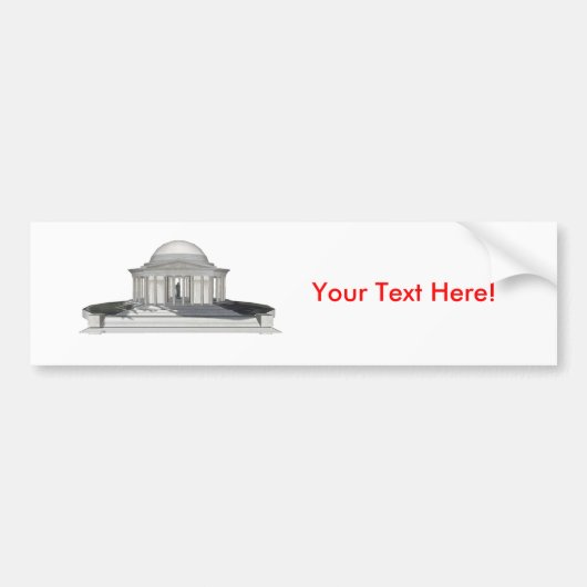 Thomas Jefferson Memorial: 3D-model: Bumpersticker (Voorkant)
