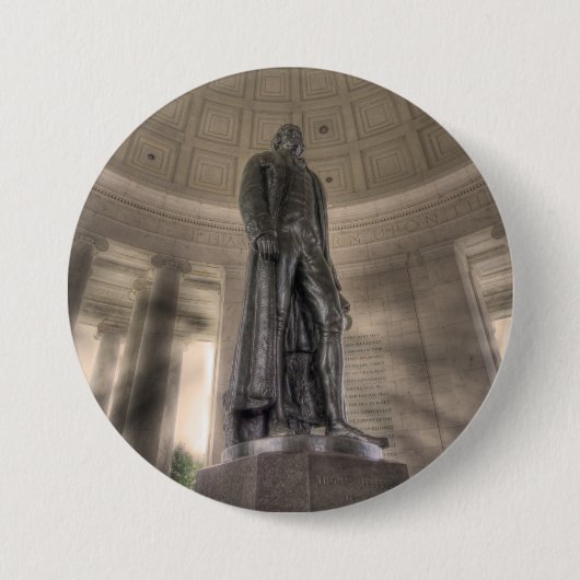 Thomas Jefferson Memorial Bronze Ronde Button 7,6 Cm (Voorkant)