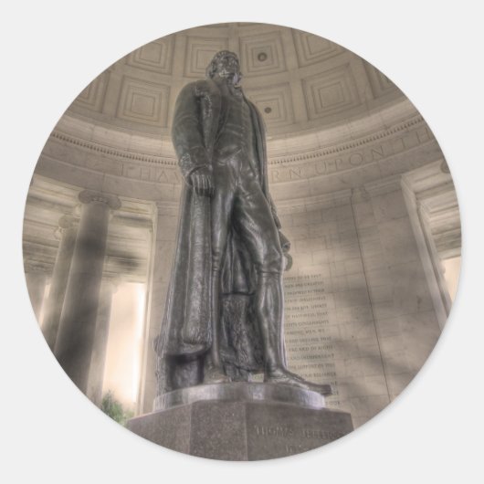 Thomas Jefferson Memorial Bronze Ronde Sticker (Voorkant)