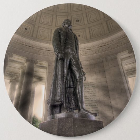 Thomas Jefferson Memorial Bronze Statue Ronde Button 6,0 Cm (Voorkant)