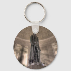 Thomas Jefferson Memorial Bronzen Beeldhouwwerk Sleutelhanger
