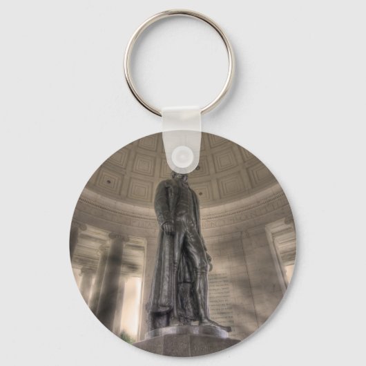 Thomas Jefferson Memorial Bronzen Beeldhouwwerk Sleutelhanger (Voorkant)