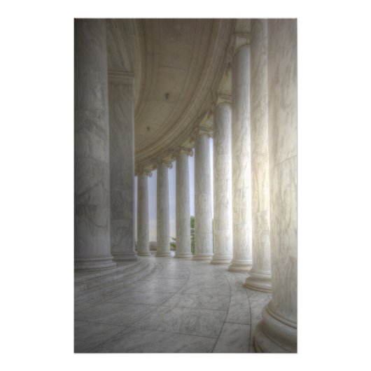 Thomas Jefferson Memorial Circular Colonnade Foto Afdruk (Voorkant)