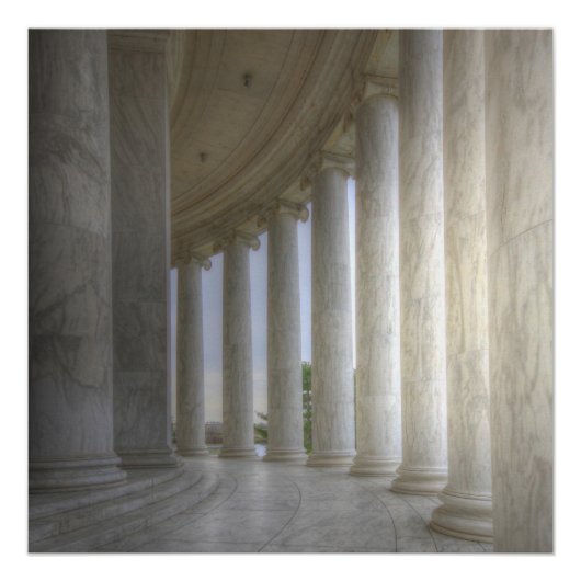 Thomas Jefferson Memorial Circular Colonnade Poster (Voorkant)
