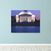 Thomas Jefferson Memorial in Dusk Canvas Afdruk (Insitu (Houten vloer))
