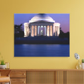 Thomas Jefferson Memorial in Dusk Canvas Afdruk (Insitu (Woonkamer))