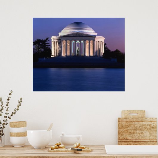 Thomas Jefferson Memorial in Dusk Poster (Keuken)