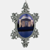 Thomas Jefferson Memorial in Dusk Tin Sneeuwvlok Ornament (Links)