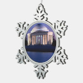 Thomas Jefferson Memorial in Dusk Tin Sneeuwvlok Ornament (Rechts)