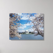Thomas Jefferson Memorial met Cherry Blossom Canvas Afdruk (Voorkant)