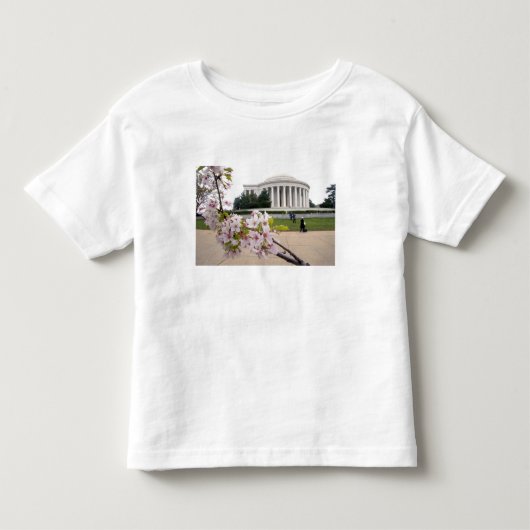 Thomas Jefferson Memorial met kersenbloesem Kinder Shirts (Voorkant)