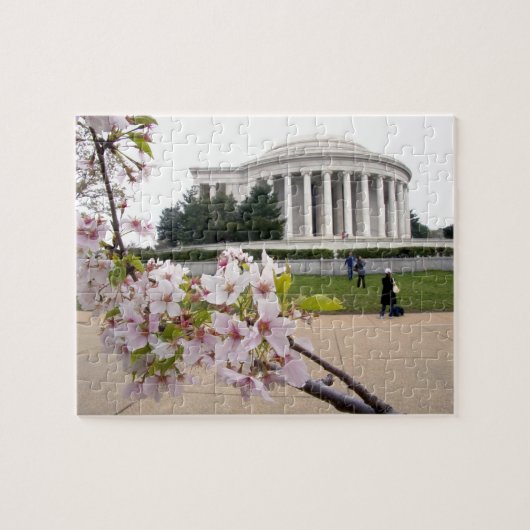 Thomas Jefferson Memorial met kersenbloesem Legpuzzel (Horizontaal)